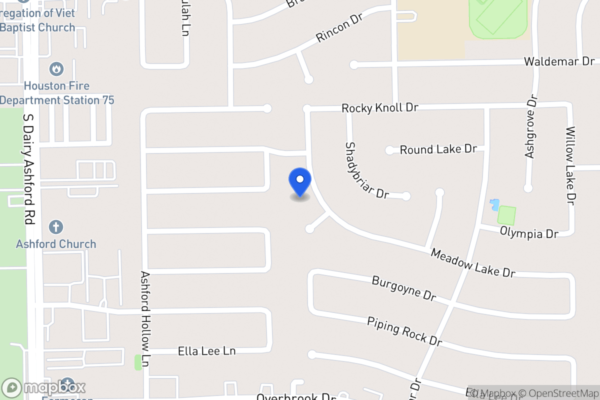Map of 12327 Meadow Lake Dr, Houston