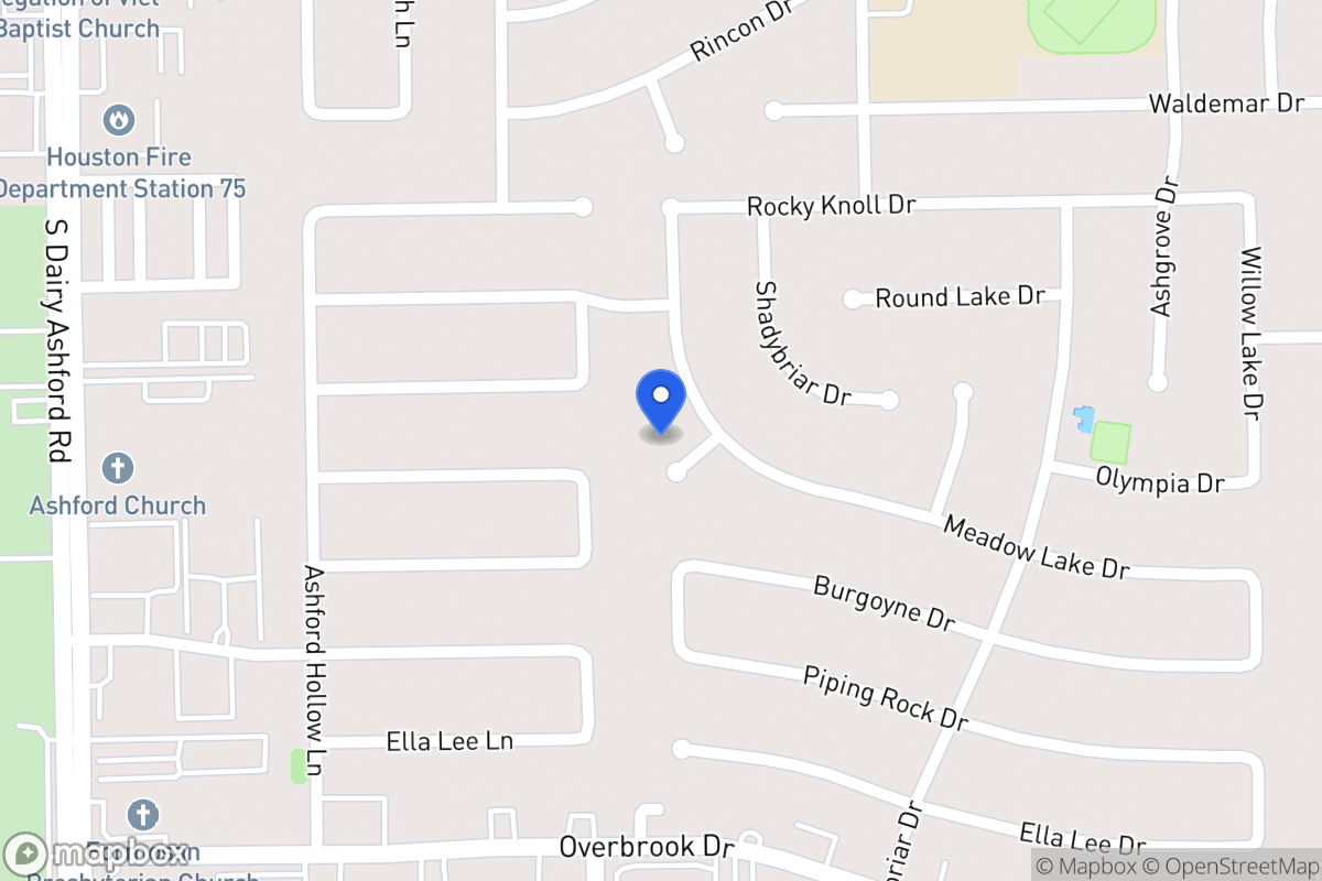 Map of 2306 Ivy Glen Dr, Houston