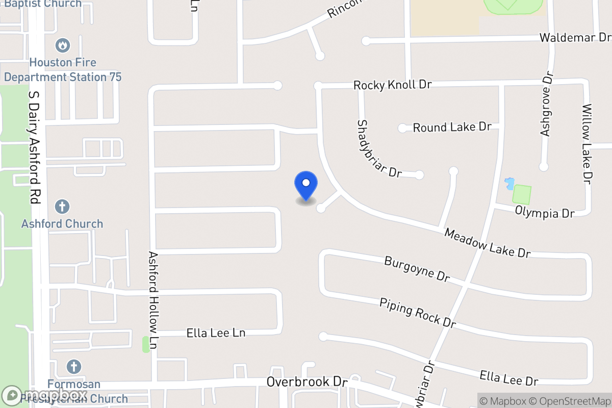 Map of 2310 Ivy Glen Dr, Houston