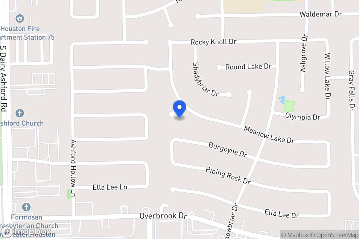 Map of 2307 Ivy Glen Dr, Houston