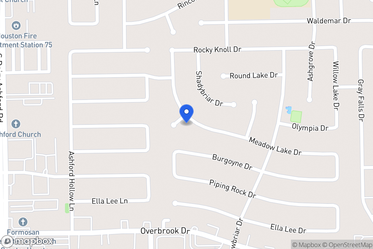 Map of 2303 Ivy Glen Dr, Houston