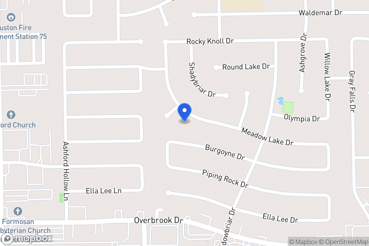 Map of 12311 Meadow Lake Dr, Houston