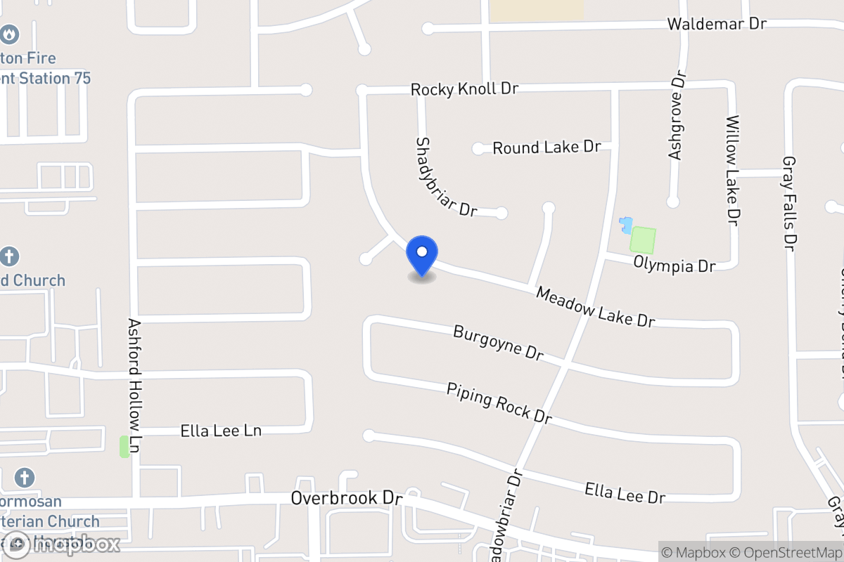 Map of 12307 Meadow Lake Dr, Houston