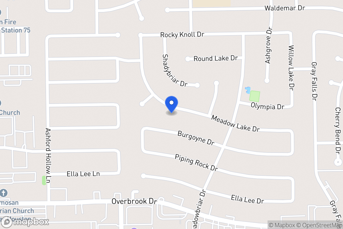 Map of 12303 Meadow Lake Dr, Houston