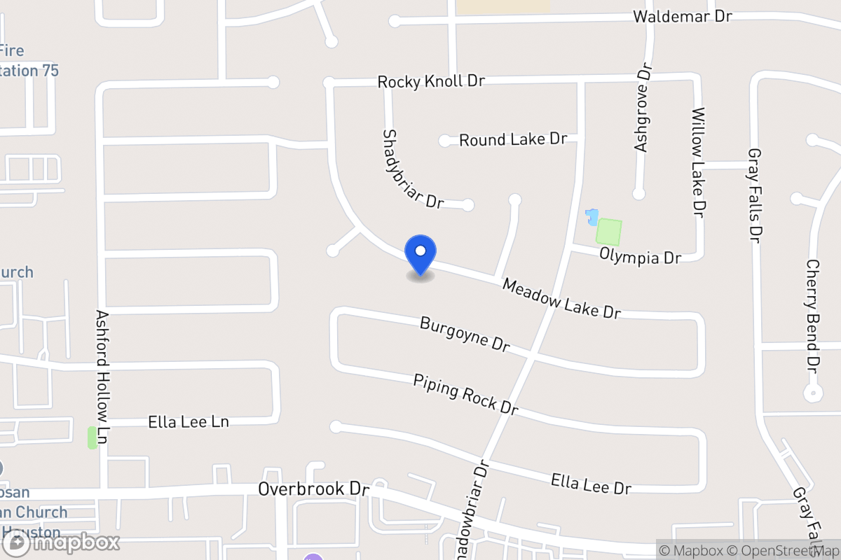 Map of 12235 Meadow Lake Dr, Houston