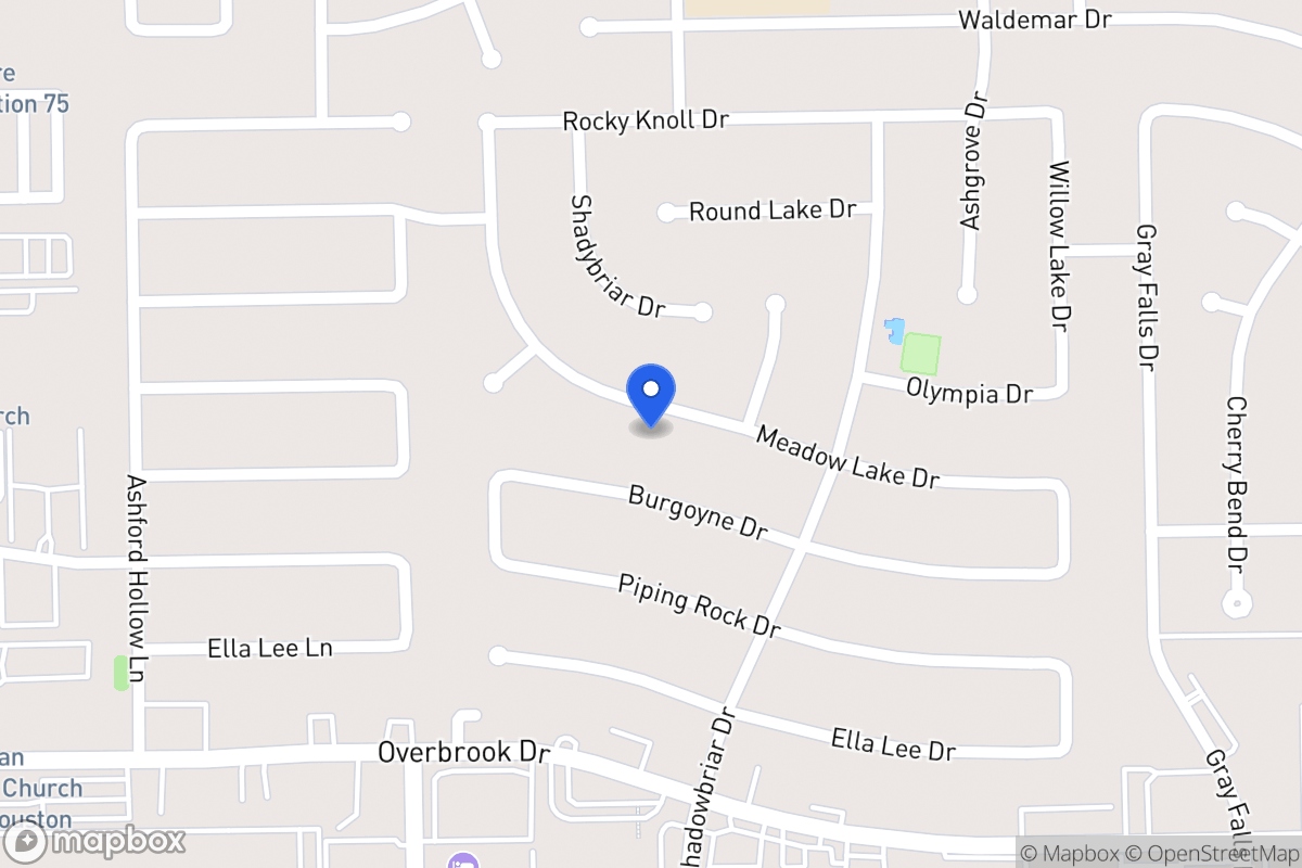 Map of 12231 Meadow Lake Dr, Houston