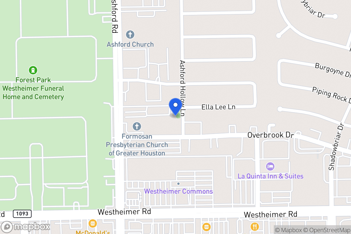 Map of 2326 Ashford Hollow Ln, Houston