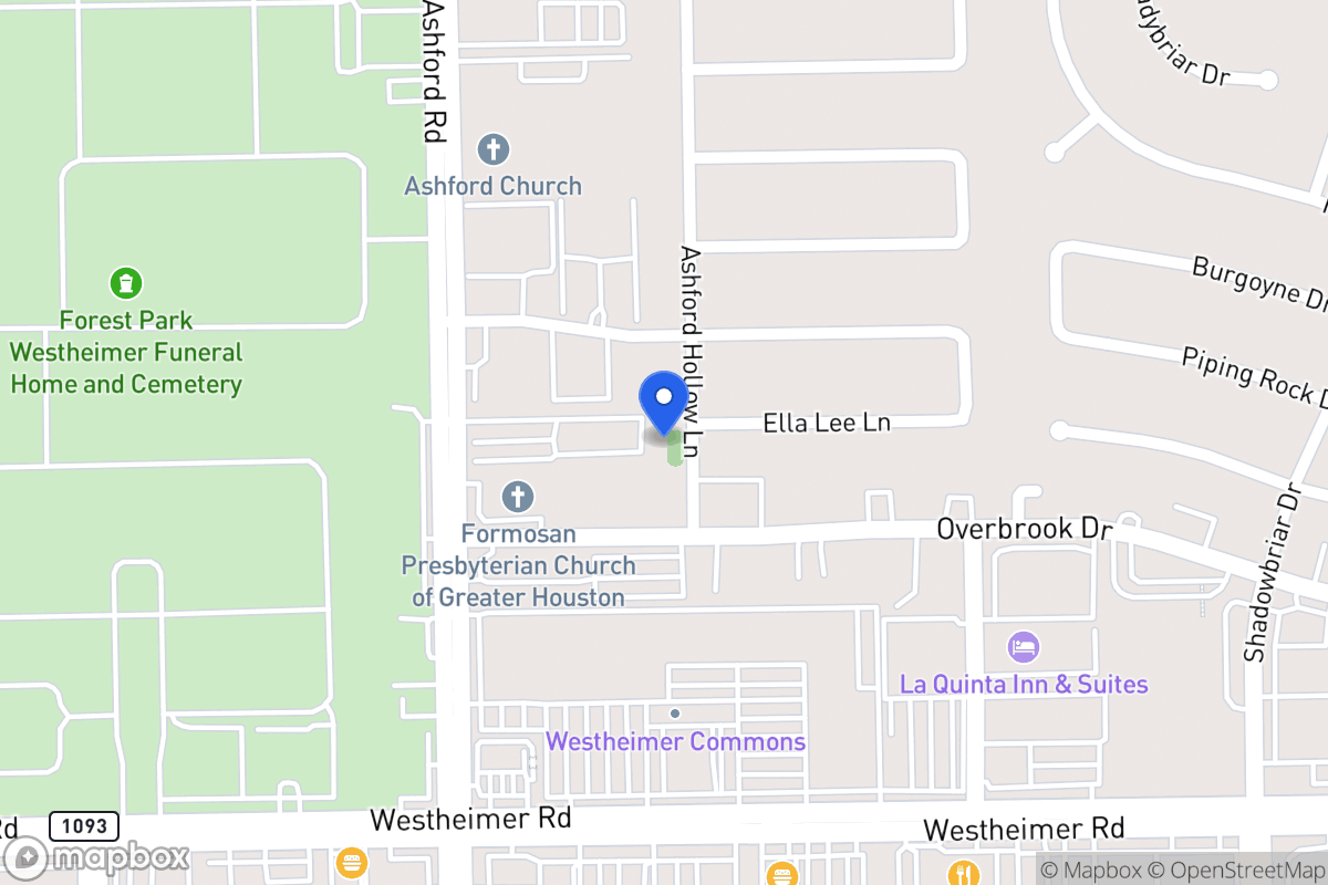 Map of 2322 Ashford Hollow Ln, Houston