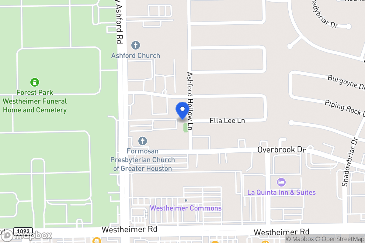 Map of 2318 Ashford Hollow Ln, Houston