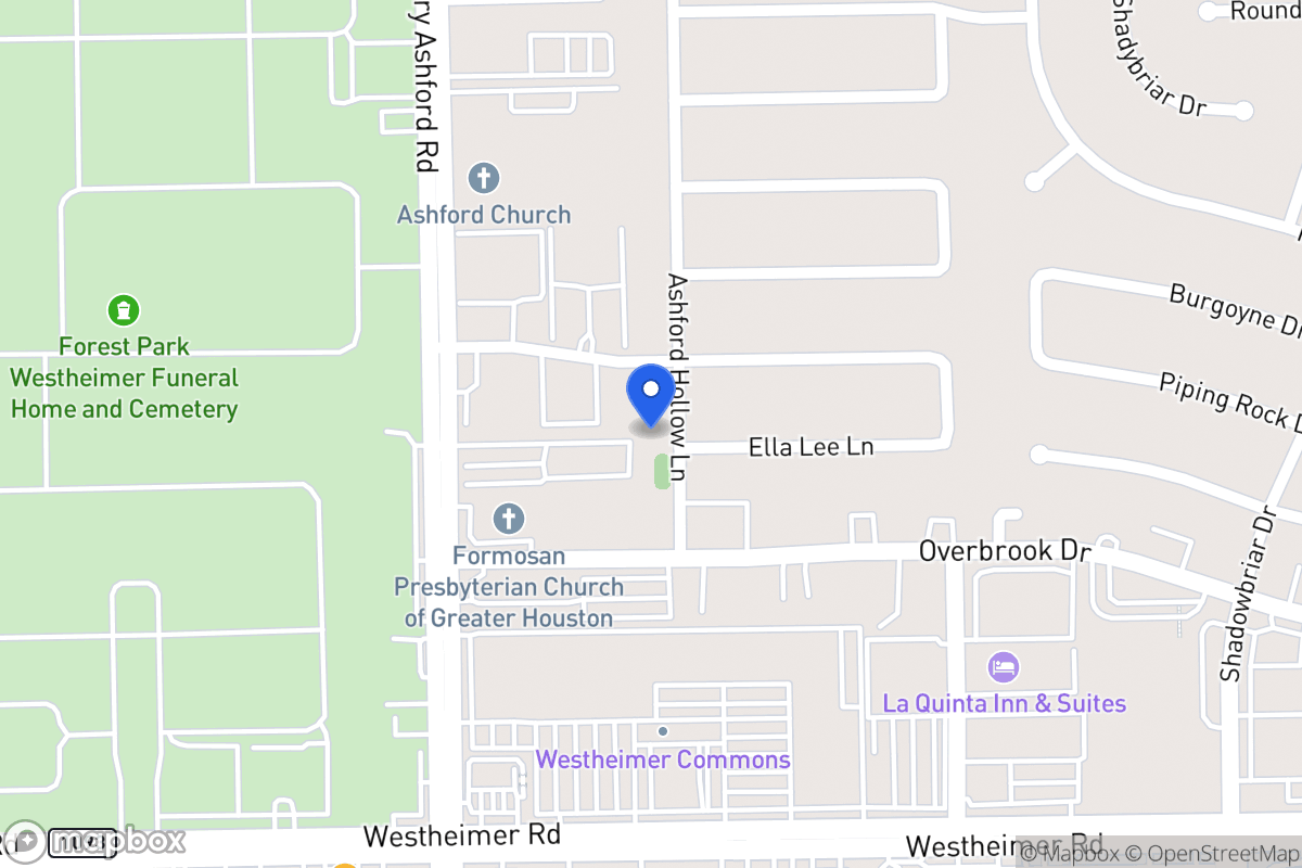 Map of 2314 Ashford Hollow Ln, Houston