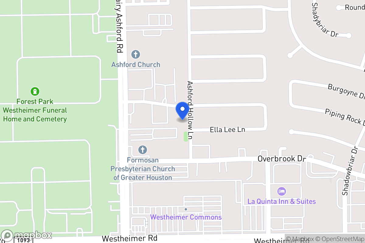 Map of 2310 Ashford Hollow Ln, Houston