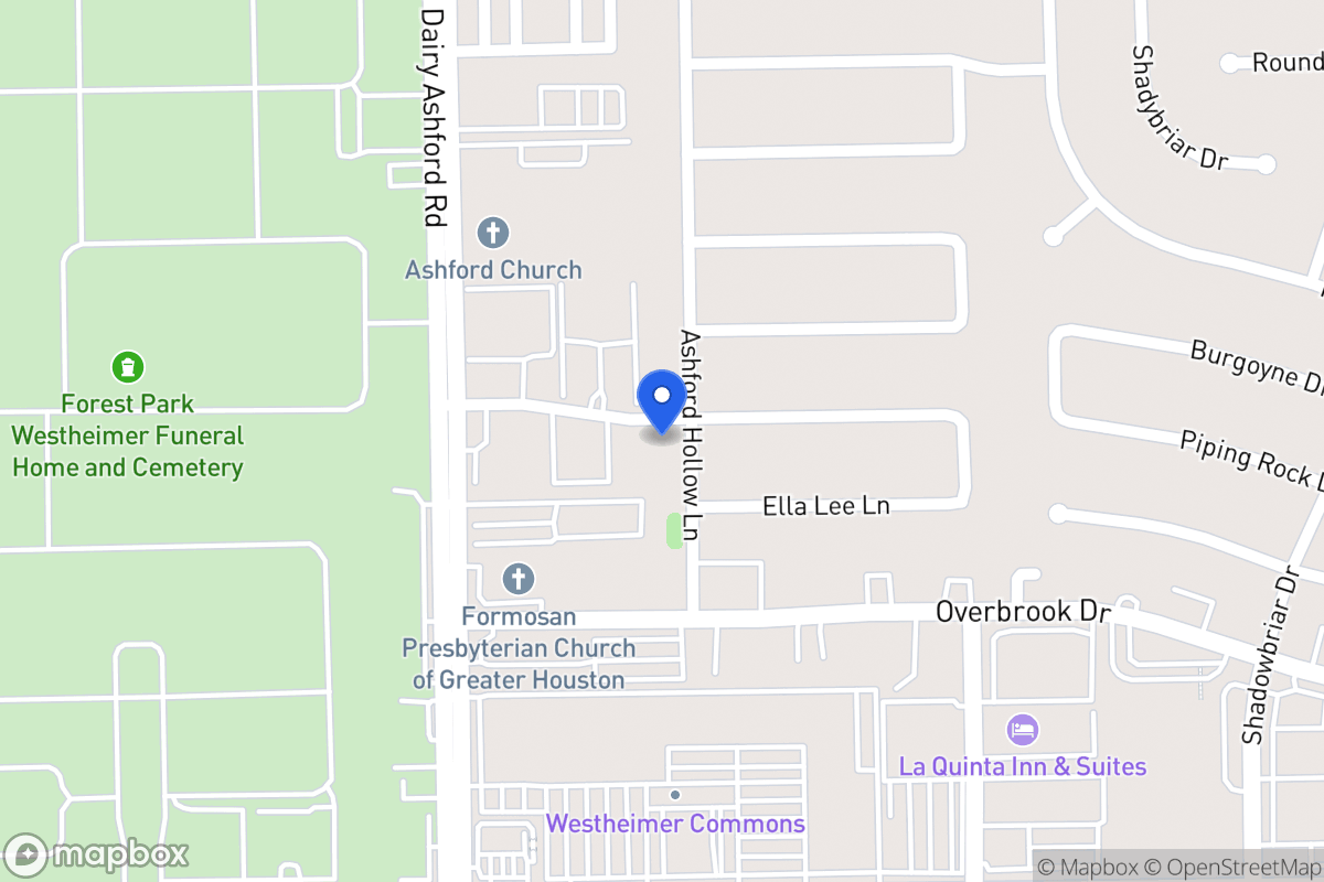Map of 2302 Ashford Hollow Ln, Houston