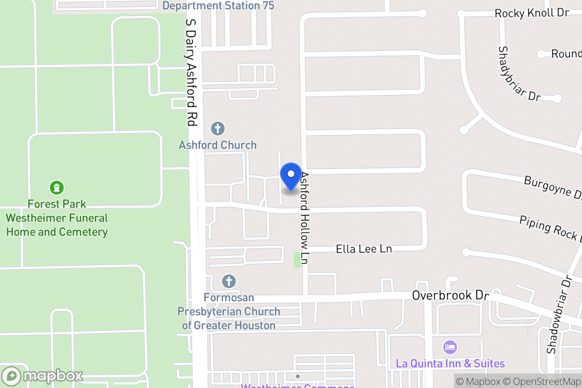 Map of 2234 Ashford Hollow Ln, Houston