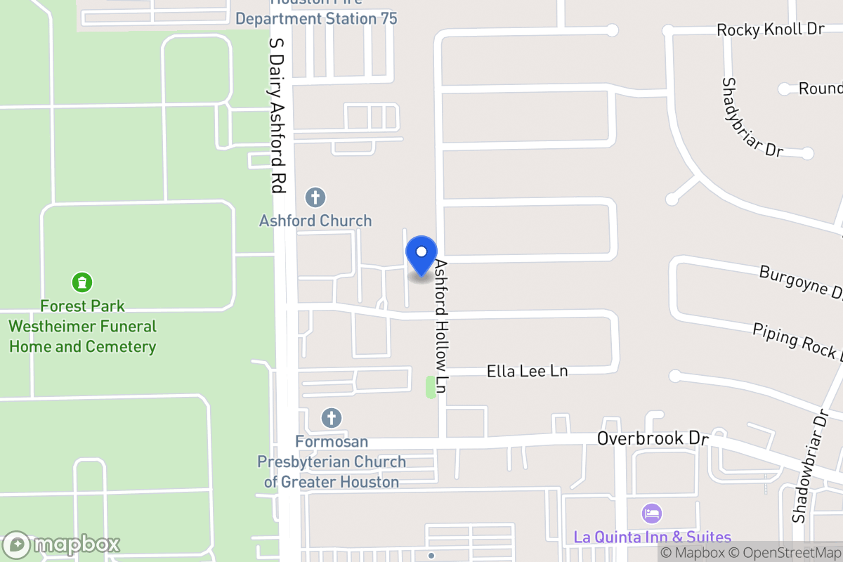 Map of 2230 Ashford Hollow Ln, Houston