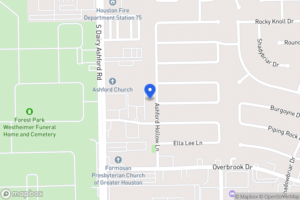 Map of 2218 Ashford Hollow Ln, Houston