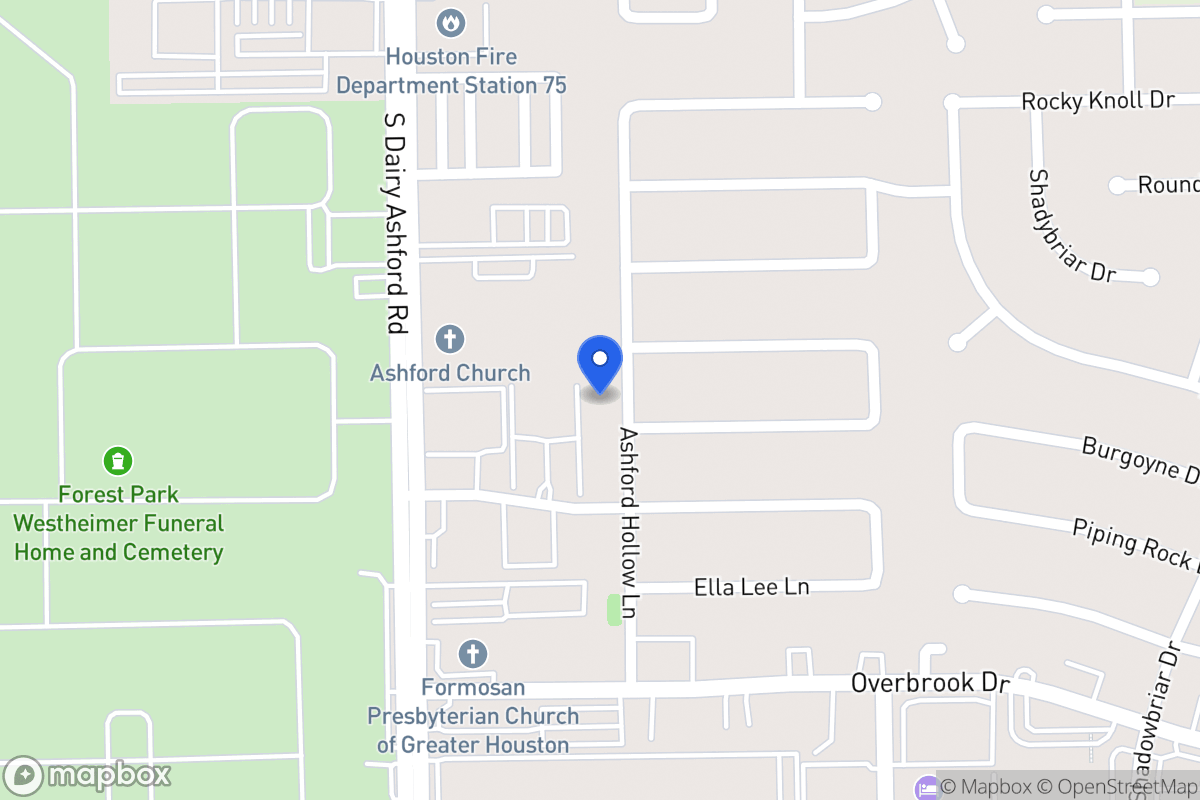 Map of 2214 Ashford Hollow Ln, Houston