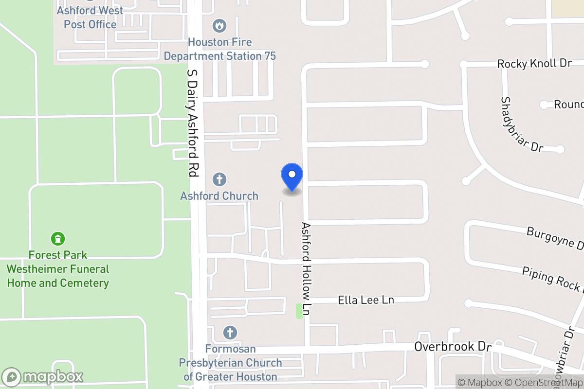 Map of 2206 Ashford Hollow Ln, Houston