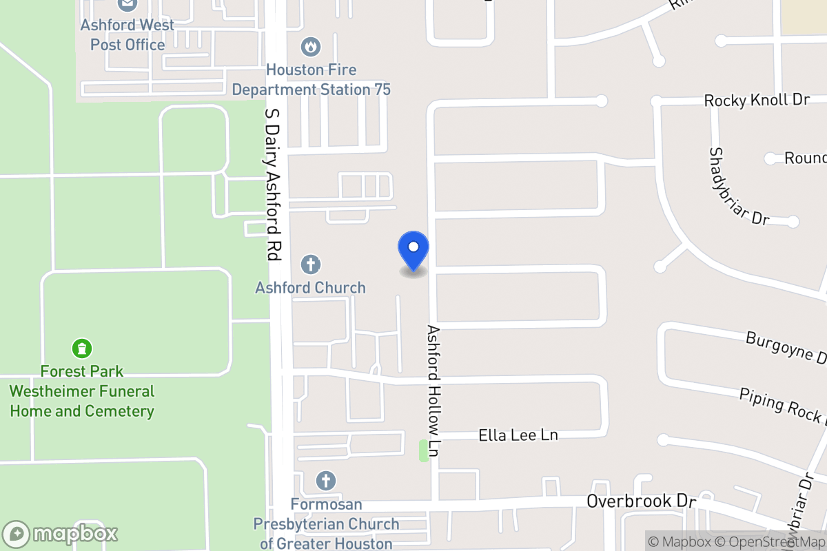 Map of 2202 Ashford Hollow Ln, Houston