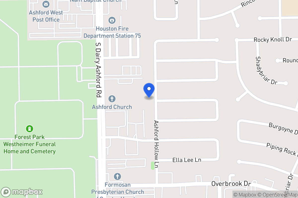 Map of 2138 Ashford Hollow Ln, Houston