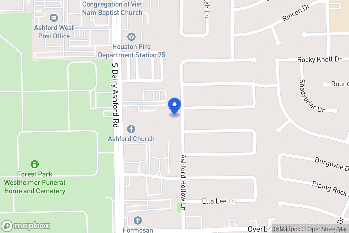 Map of 2126 Ashford Hollow Ln, Houston