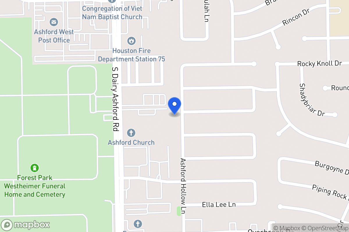 Map of 2122 Ashford Hollow Ln, Houston