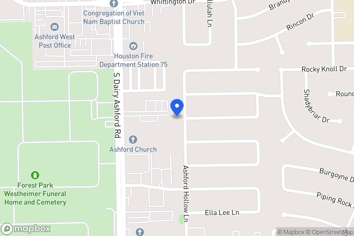 Map of 2118 Ashford Hollow Ln, Houston