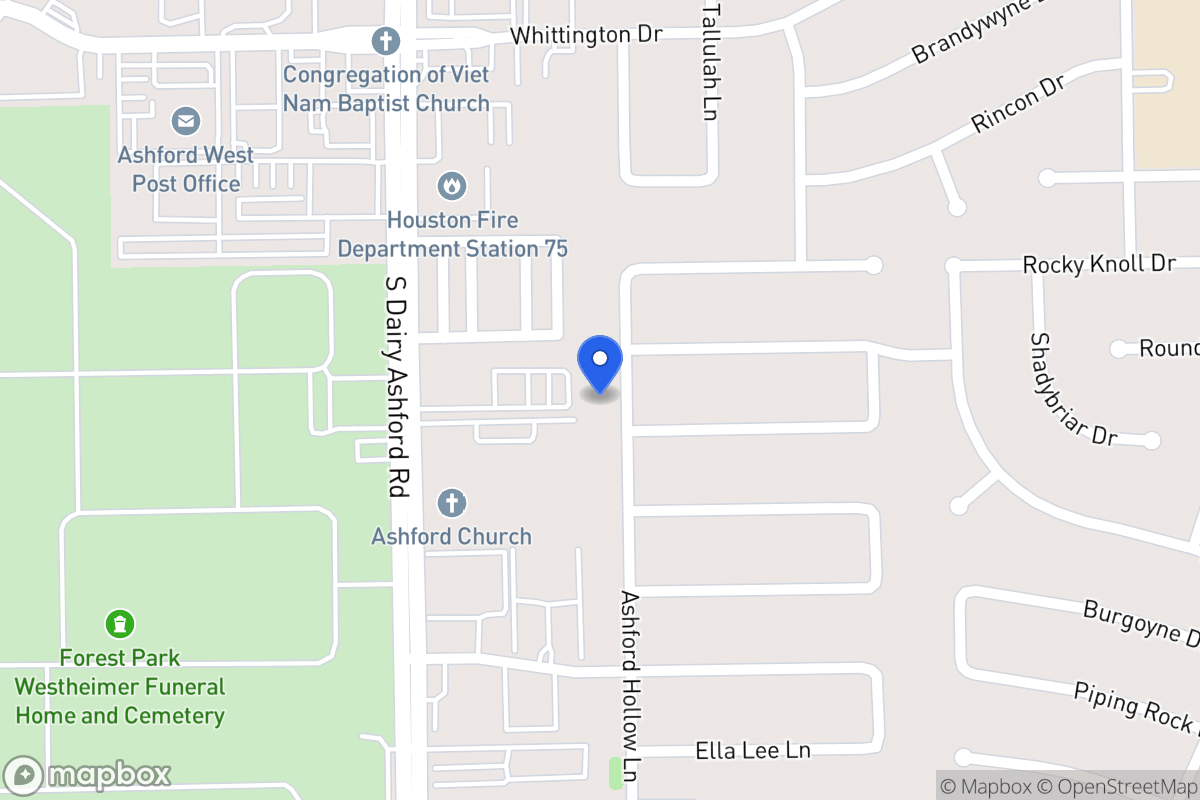 Map of 2110 Ashford Hollow Ln, Houston