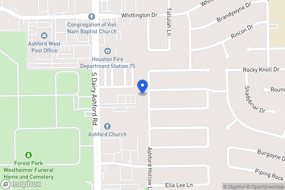Map of 2102 Ashford Hollow Ln, Houston
