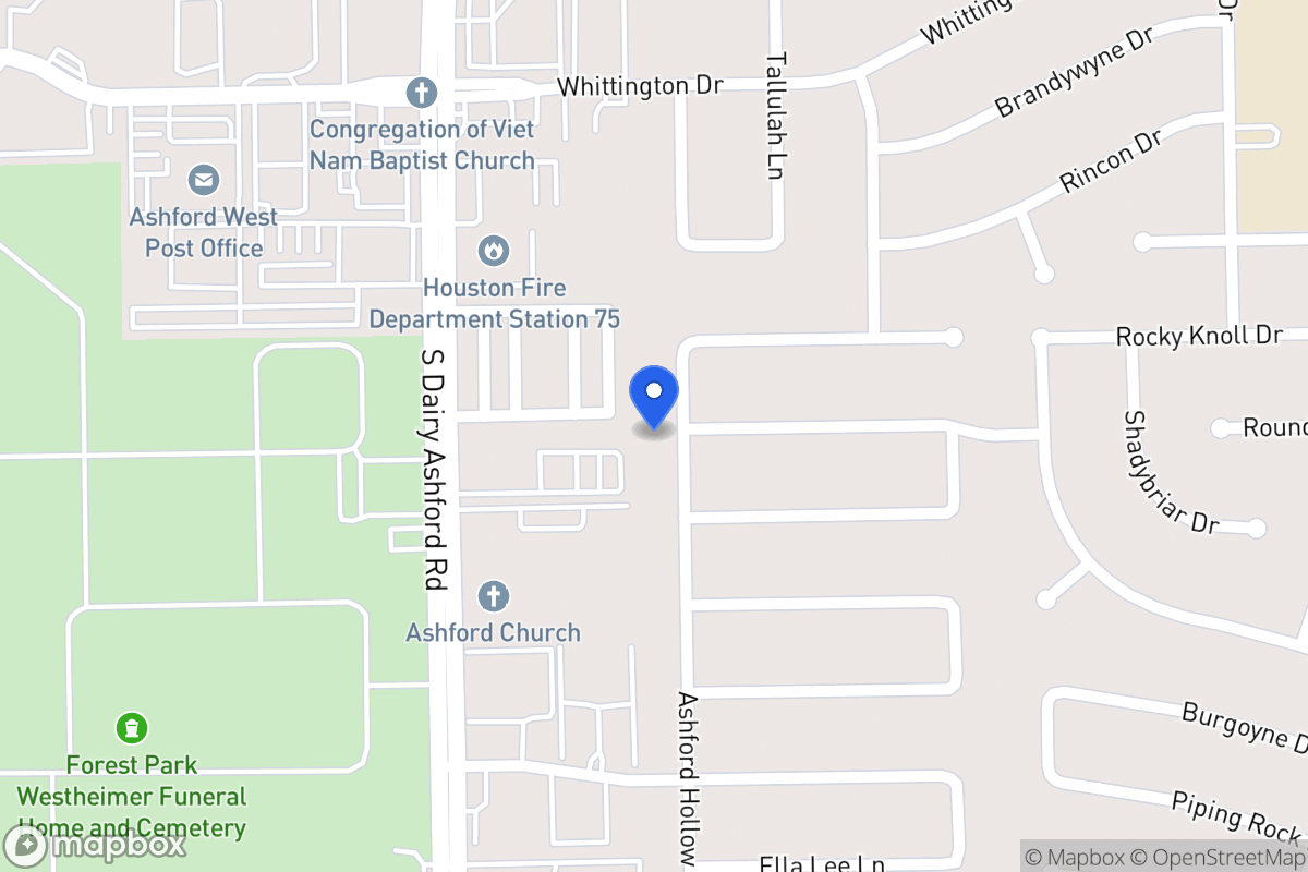 Map of 2026 Ashford Hollow Ln, Houston