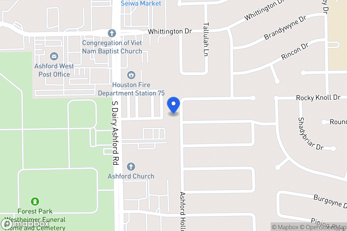 Map of 2018 Ashford Hollow Ln, Houston