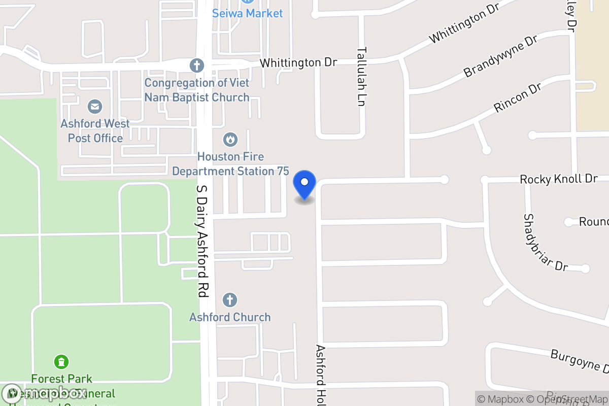 Map of 2014 Ashford Hollow Ln, Houston