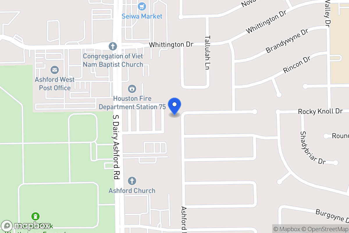 Map of 2006 Ashford Hollow Ln, Houston