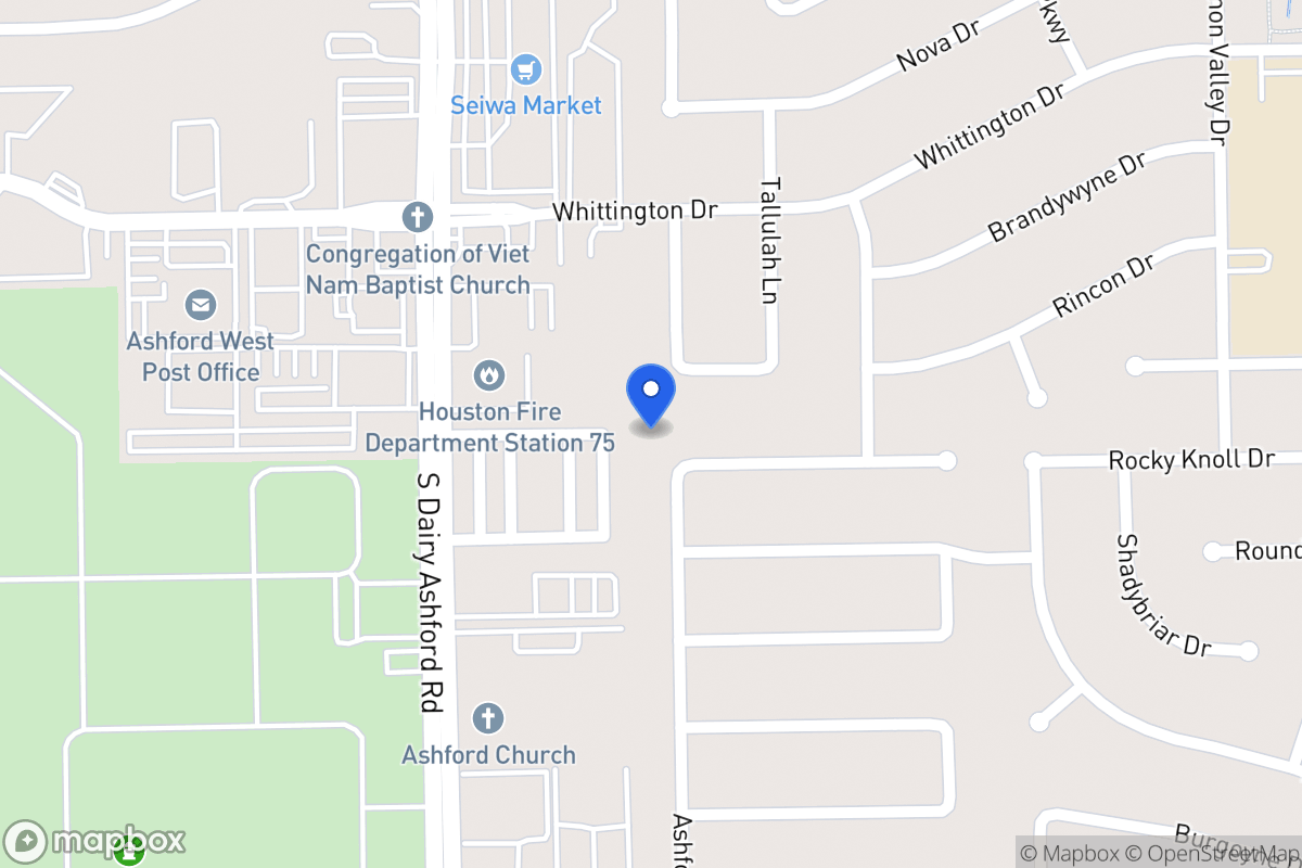 Map of 12538 Rocky Knoll Dr, Houston