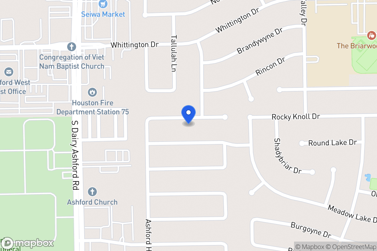 Map of 12507 Rocky Knoll Dr, Houston