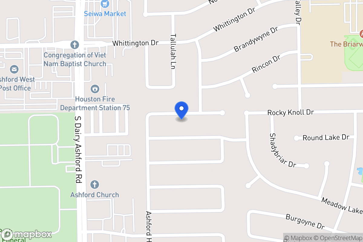 Map of 12511 Rocky Knoll Dr, Houston