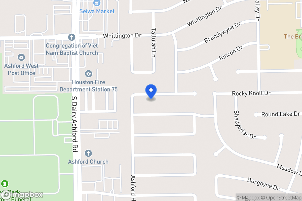 Map of 12519 Rocky Knoll Dr, Houston