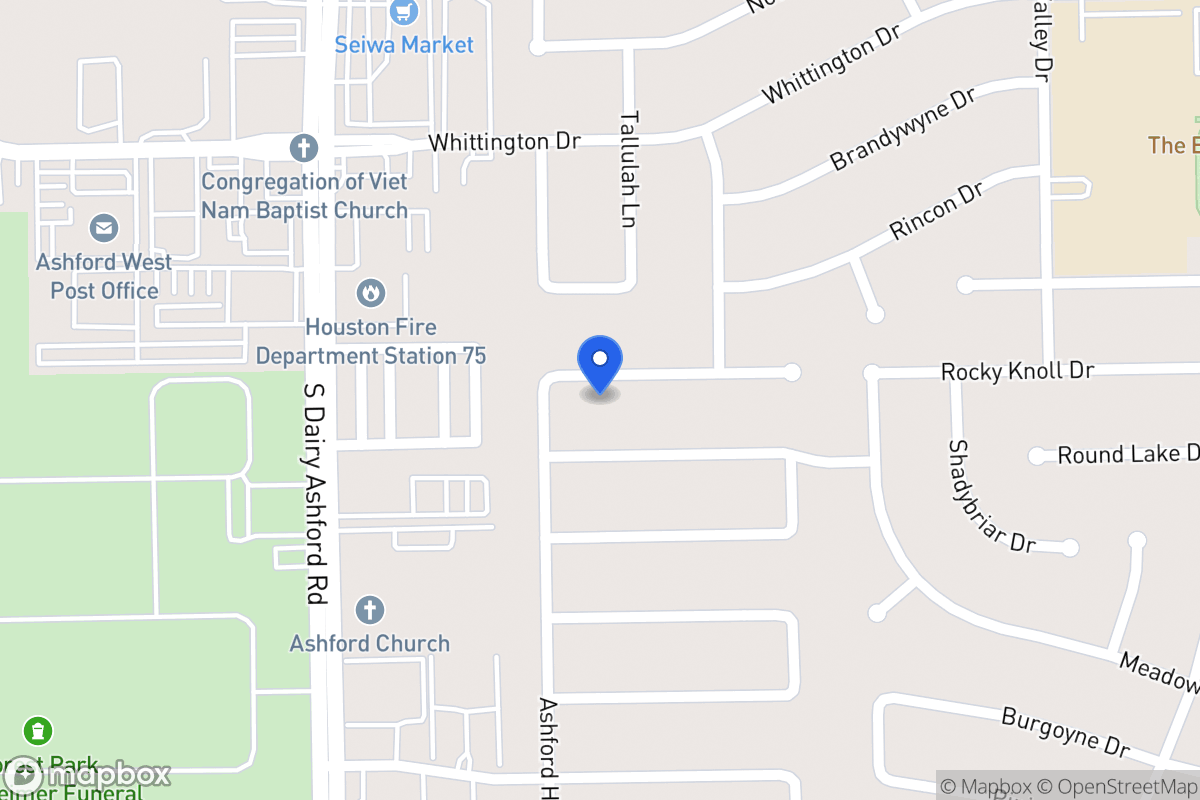Map of 12523 Rocky Knoll Dr, Houston