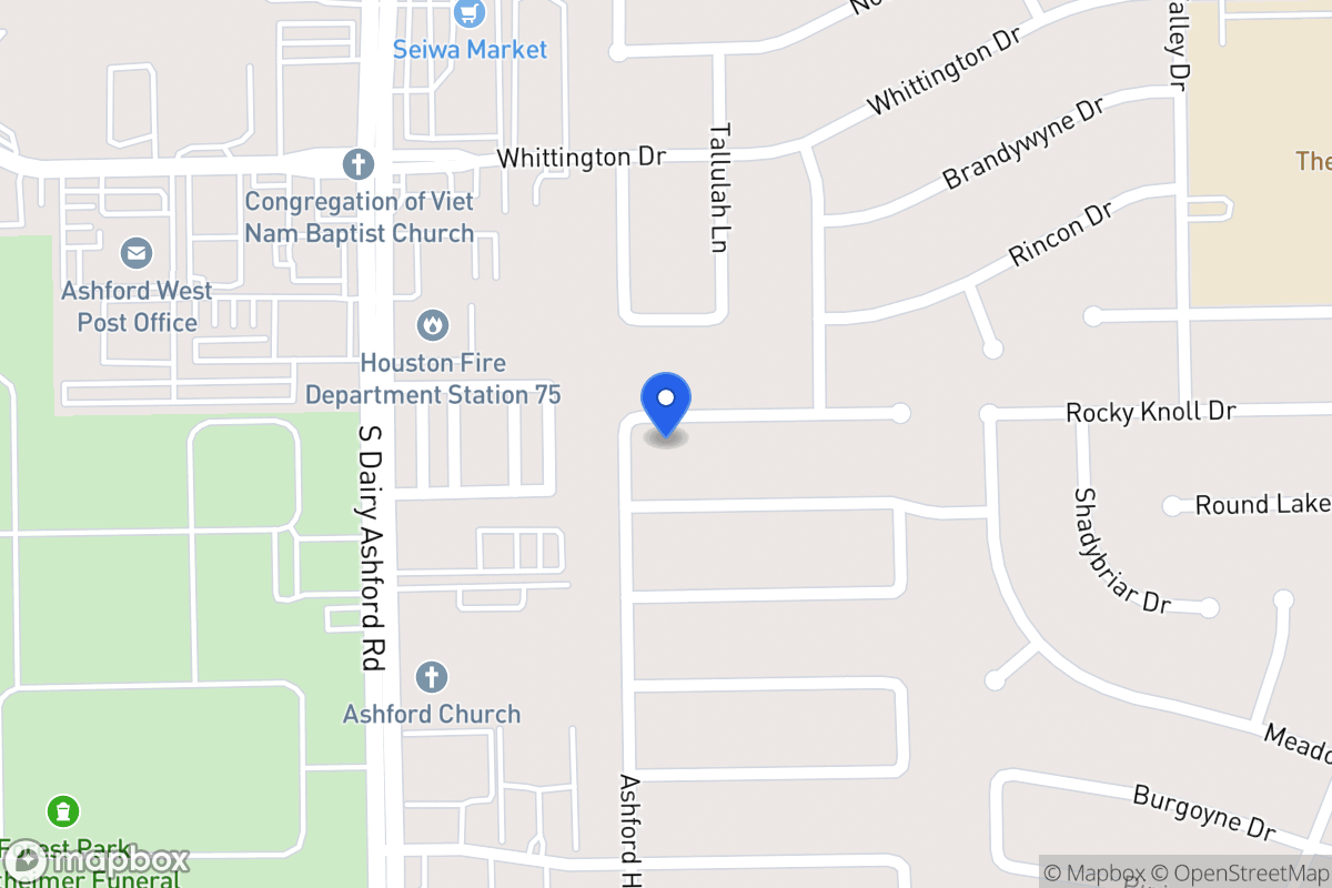 Map of 12527 Rocky Knoll Dr, Houston
