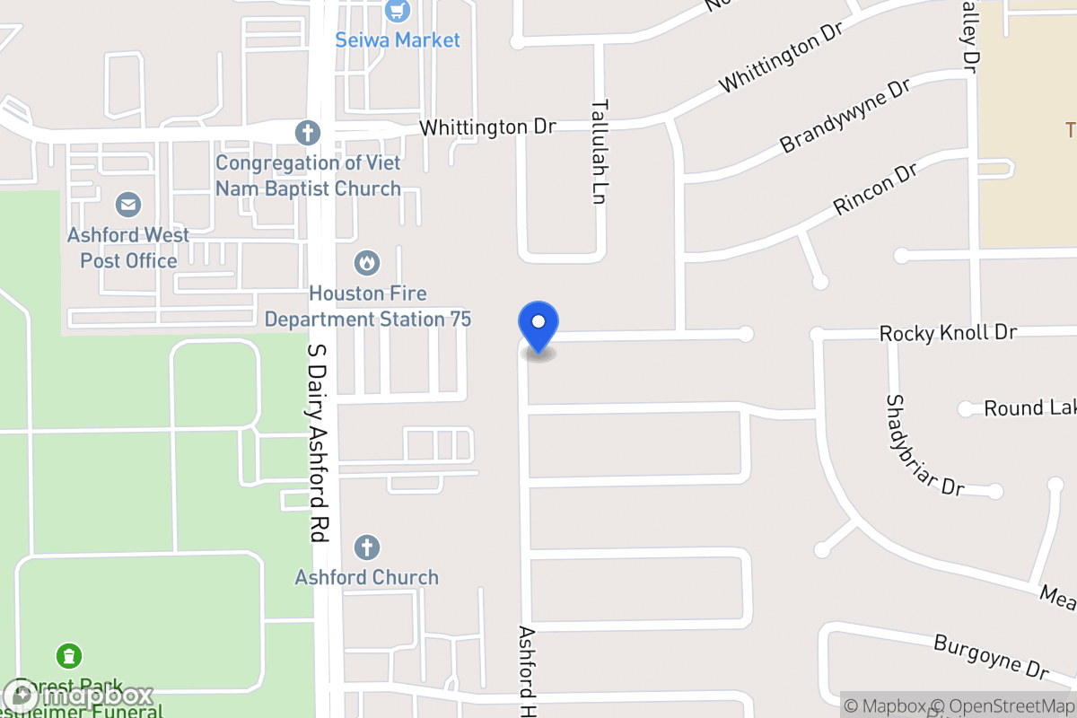 Map of 12531 Rocky Knoll Dr, Houston