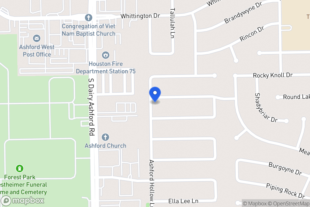 Map of 1802 Round Lake Dr, Houston