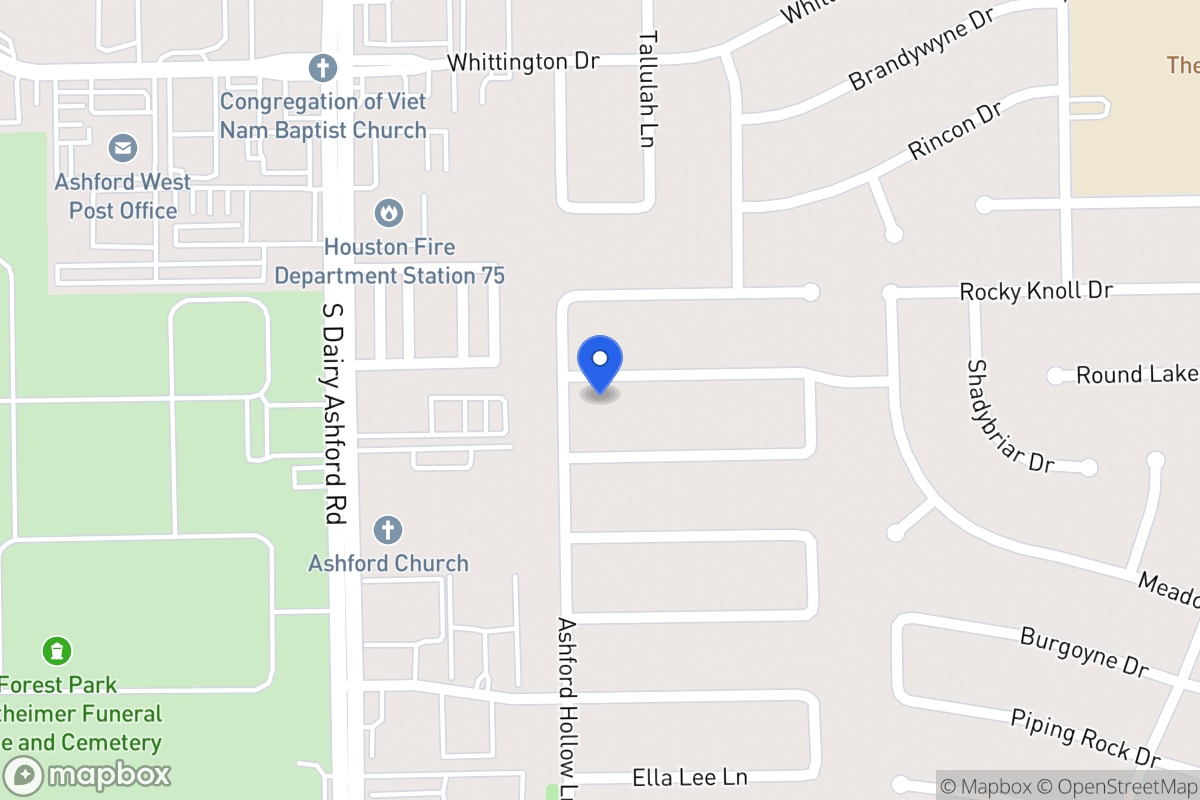Map of 1806 Round Lake Dr, Houston
