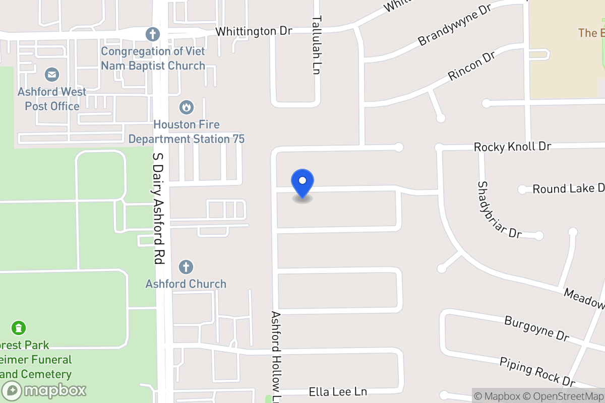 Map of 1810 Round Lake Dr, Houston