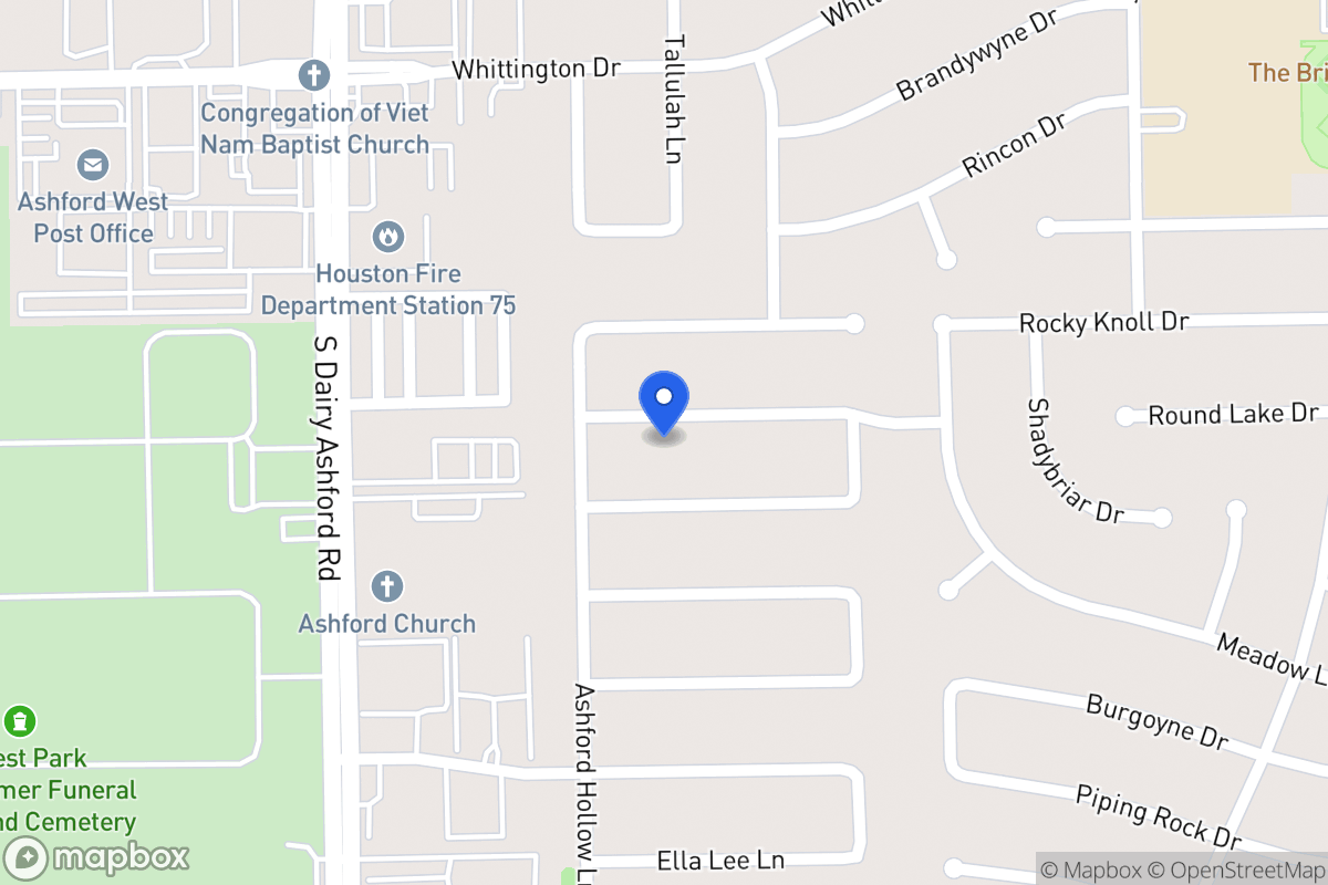 Map of 1814 Round Lake Dr, Houston