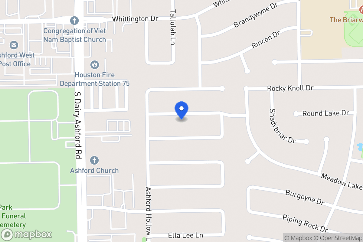 Map of 1822 Round Lake Dr, Houston
