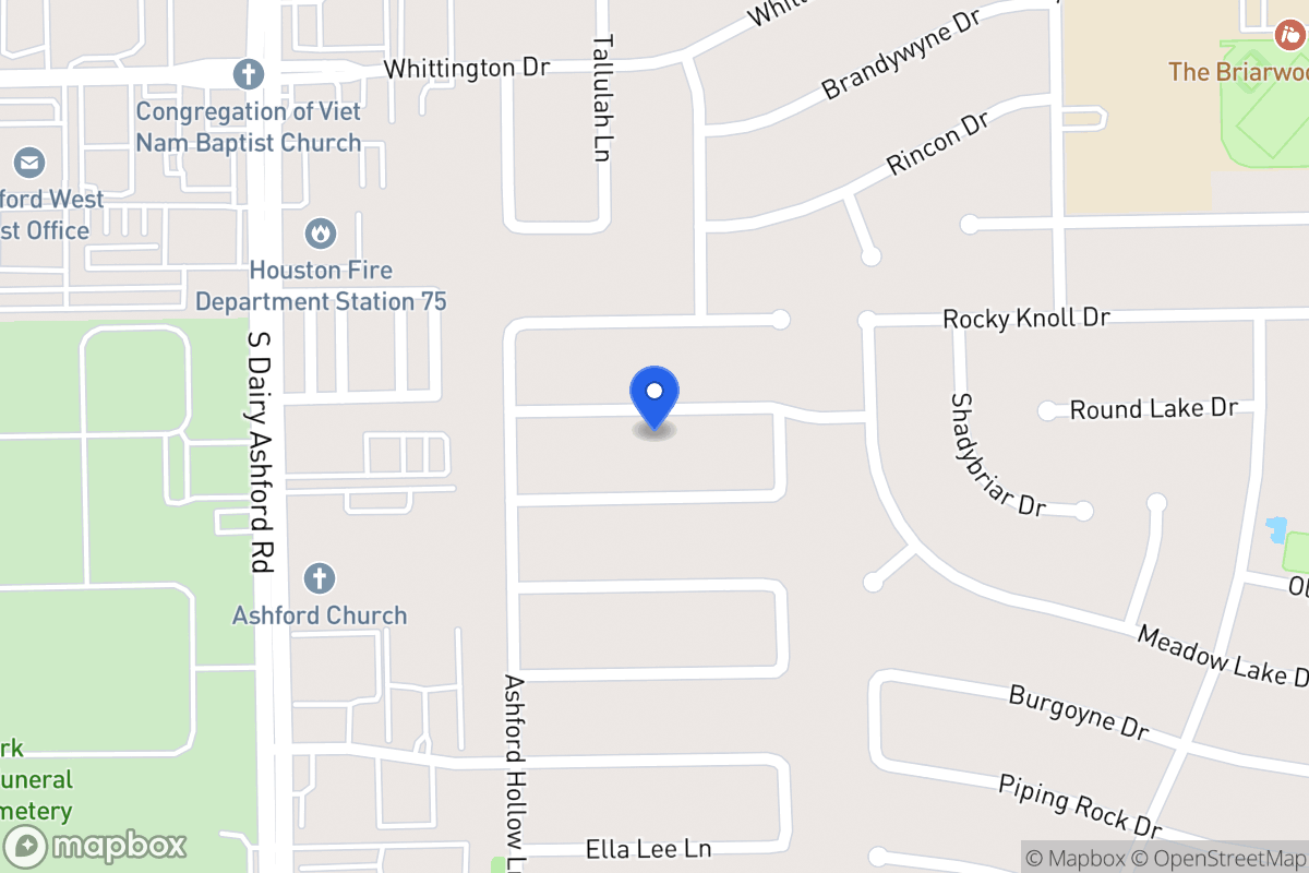 Map of 1826 Round Lake Dr, Houston