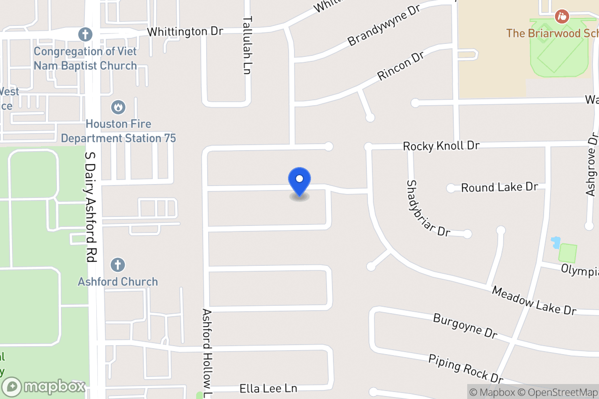 Map of 1838 Round Lake Dr, Houston
