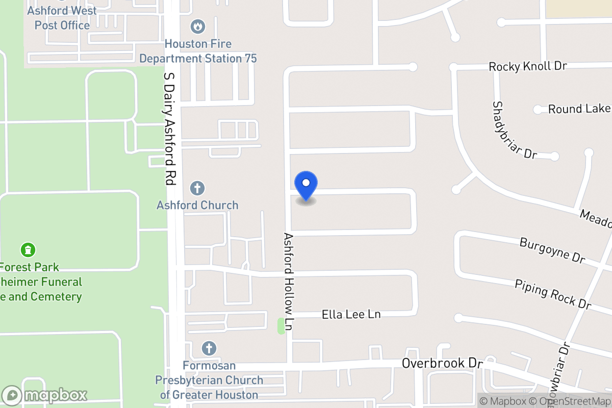 Map of 12527 Meadow Lake Dr, Houston