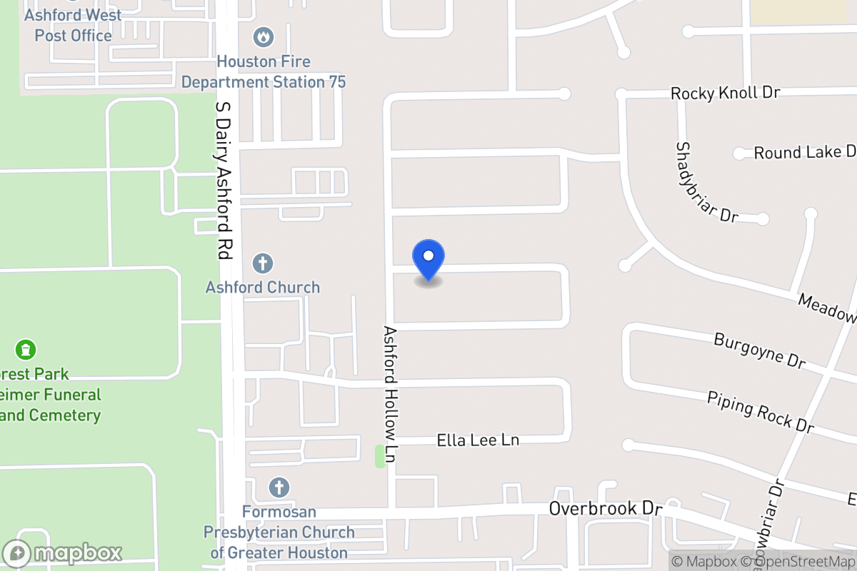 Map of 12523 Meadow Lake Dr, Houston
