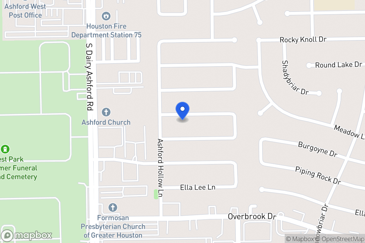 Map of 12519 Meadow Lake Dr, Houston