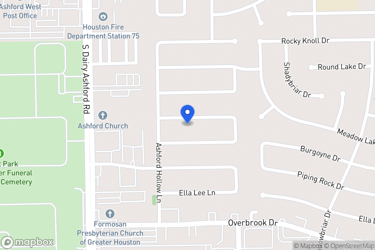 Map of 12515 Meadow Lake Dr, Houston